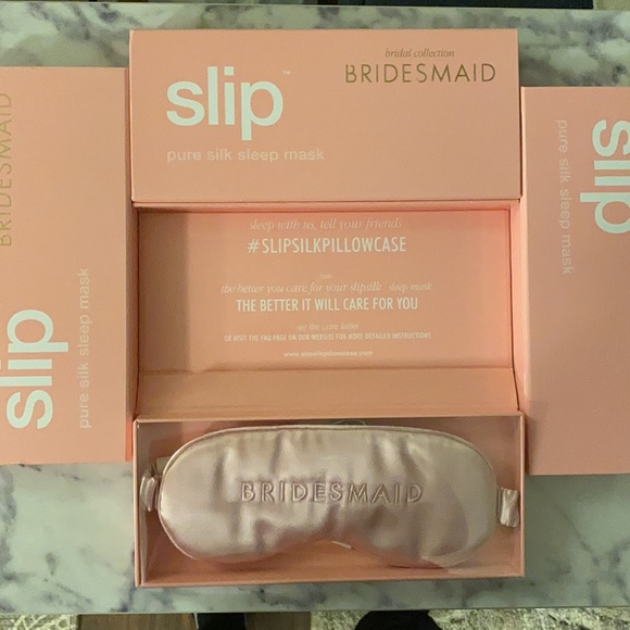 ❌❌SOLD❌❌slip Pure Silk Sleep Mask Bridesmaid/ 4 Avail bridal wedding season - Picture 10 of 17